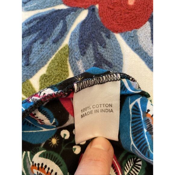 VINTAGE Apsara Mod Floral Babydoll Y2K Slip Dress Retro Cotton Sz XL Tank 90s - Picture 8 of 14